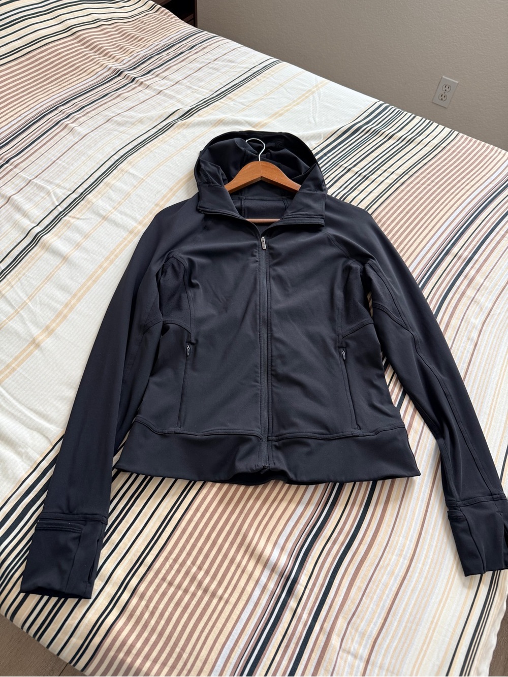 Lululemon Dash into Dusk Black Hooded Utility Zip Jacket
